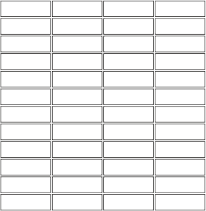 2.5x7.5 cm Aligned