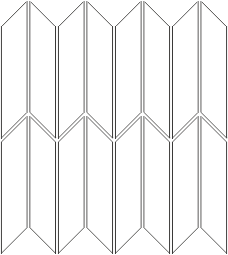 3x12 cm Chevron