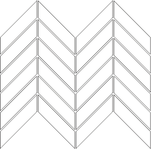 3x12 cm Chevron Herringbone